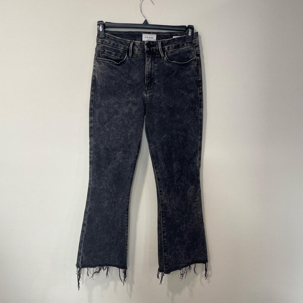 The Frame high waisted cropped boot cut jeans  Size 28